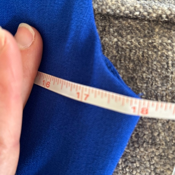 💓Beautiful Royal Blue Cap Sleeve V Neck Formal Dress - Picture 12 of 13